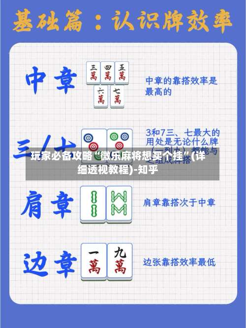 玩家必备攻略“微乐麻将想买个挂	”(详细透视教程)-知乎-第1张图片
