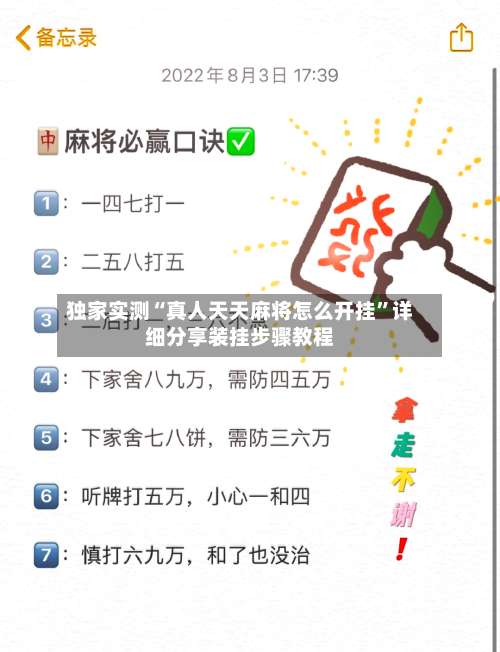 独家实测“真人天天麻将怎么开挂”详细分享装挂步骤教程-第2张图片
