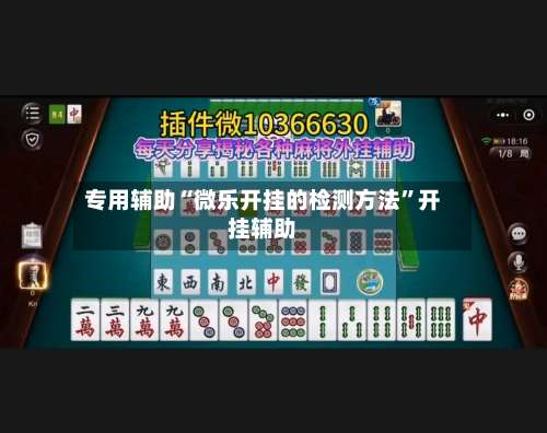 专用辅助“微乐开挂的检测方法”开挂辅助-第1张图片