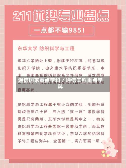 通信国家重点学科／通信工程重点学科-第1张图片