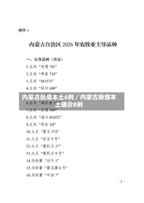 内蒙古新增本土6例／内蒙古新增本土确诊8例-第1张图片