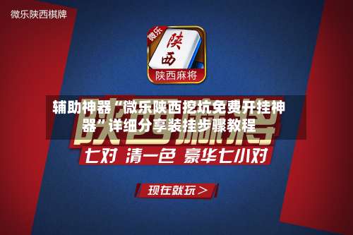 辅助神器“微乐陕西挖坑免费开挂神器”详细分享装挂步骤教程-第3张图片