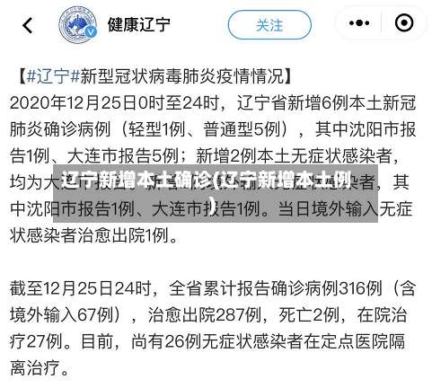 辽宁新增本土确诊(辽宁新增本土例)-第1张图片