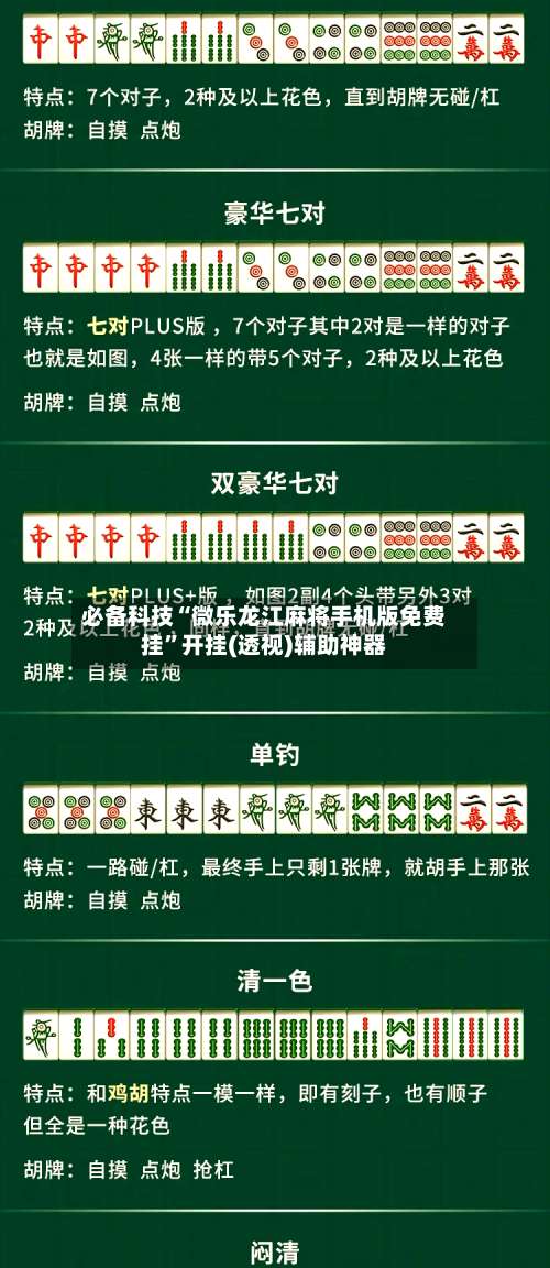 必备科技“微乐龙江麻将手机版免费挂”开挂(透视)辅助神器-第2张图片