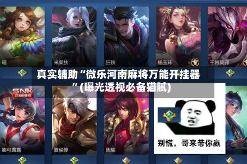 真实辅助“微乐河南麻将万能开挂器”(曝光透视必备猫腻)-第3张图片
