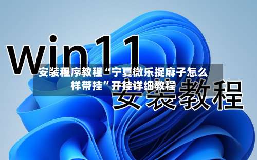 安装程序教程“宁夏微乐捉麻子怎么样带挂”开挂详细教程-第1张图片