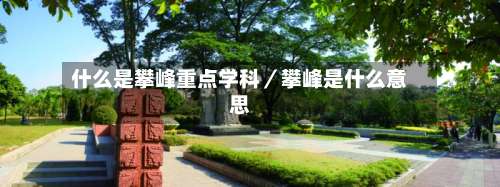 什么是攀峰重点学科／攀峰是什么意思-第2张图片