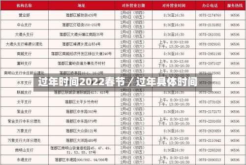 过年时间2022春节／过年具体时间-第1张图片