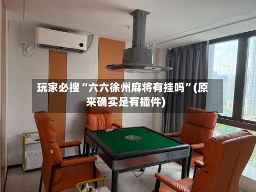 玩家必搜“六六徐州麻将有挂吗	”(原来确实是有插件)-第1张图片