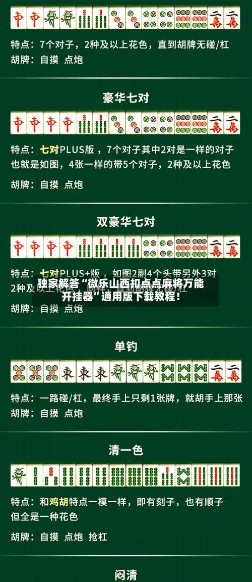 独家解答“微乐山西扣点点麻将万能开挂器”通用版下载教程！-第2张图片