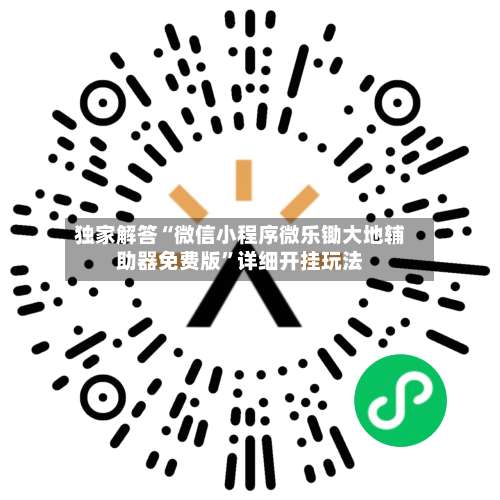 独家解答“微信小程序微乐锄大地辅助器免费版”详细开挂玩法-第2张图片