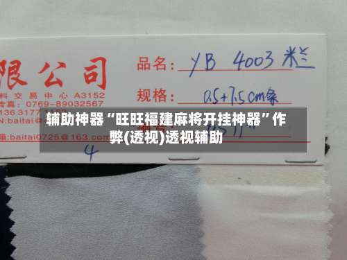 辅助神器“旺旺福建麻将开挂神器”作弊(透视)透视辅助-第1张图片