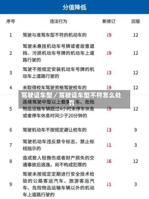 驾驶证车型／驾驶证车型不符怎么处罚-第1张图片