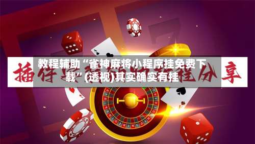 教程辅助“雀神麻将小程序挂免费下载”(透视)其实确实有挂-第2张图片