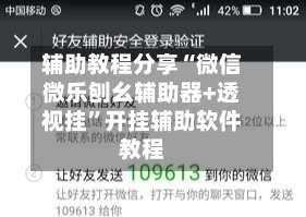 辅助教程分享“微信微乐刨幺辅助器+透视挂	”开挂辅助软件教程-第1张图片