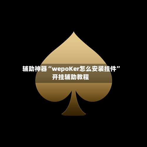 辅助神器“wepoKer怎么安装挂件	”开挂辅助教程-第1张图片