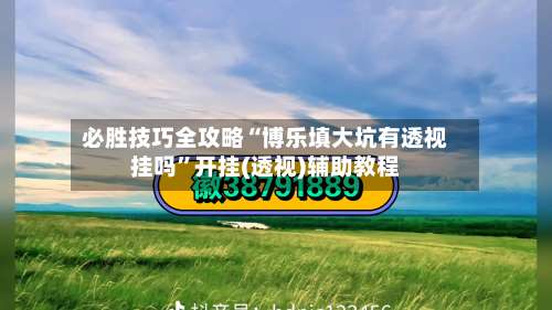必胜技巧全攻略“博乐填大坑有透视挂吗”开挂(透视)辅助教程-第1张图片
