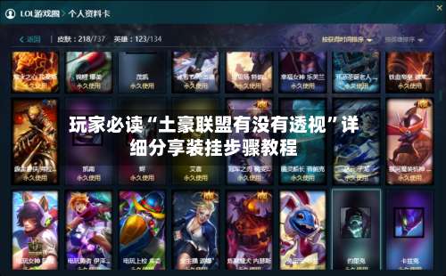 玩家必读“土豪联盟有没有透视”详细分享装挂步骤教程-第2张图片