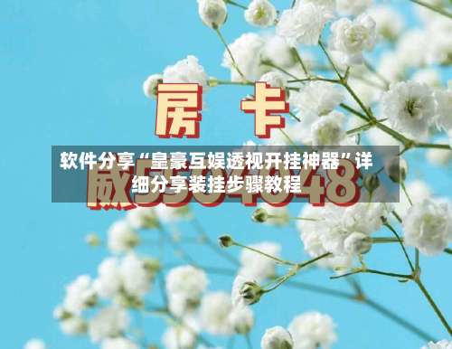软件分享“皇豪互娱透视开挂神器”详细分享装挂步骤教程-第2张图片