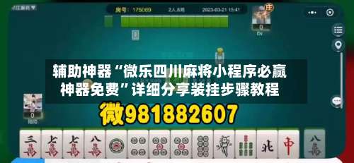 辅助神器“微乐四川麻将小程序必赢神器免费”详细分享装挂步骤教程-第3张图片