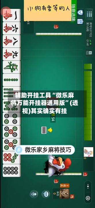辅助开挂工具“微乐麻将万能开挂器通用版”(透视)其实确实有挂-第1张图片