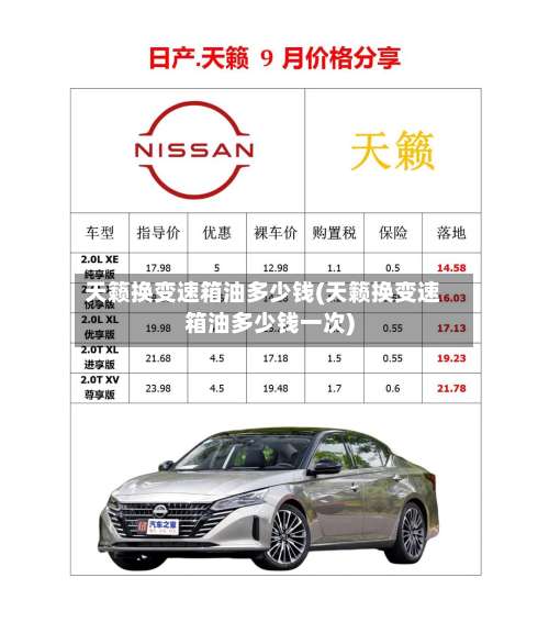 天籁换变速箱油多少钱(天籁换变速箱油多少钱一次)-第3张图片