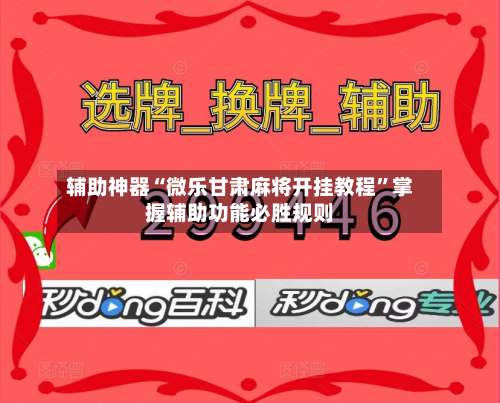 辅助神器“微乐甘肃麻将开挂教程”掌握辅助功能必胜规则-第3张图片