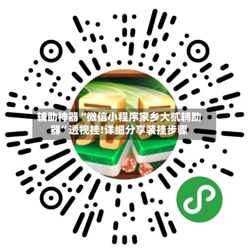 辅助神器“微信小程序家乡大贰辅助器	”透视挂!详细分享装挂步骤-第1张图片