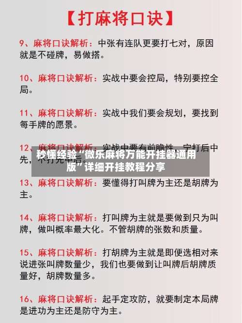 秒懂经验“微乐麻将万能开挂器通用版	”详细开挂教程分享-第2张图片