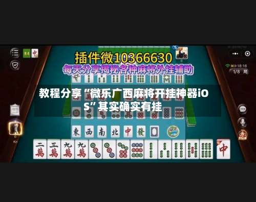 教程分享“微乐广西麻将开挂神器iOS”其实确实有挂-第1张图片