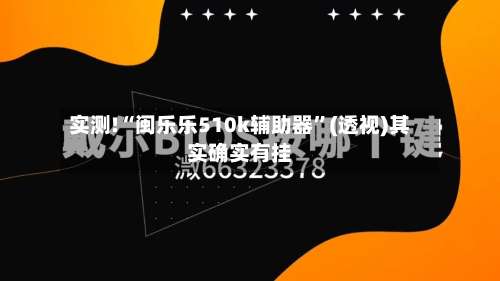 实测!“闽乐乐510k辅助器”(透视)其实确实有挂-第1张图片