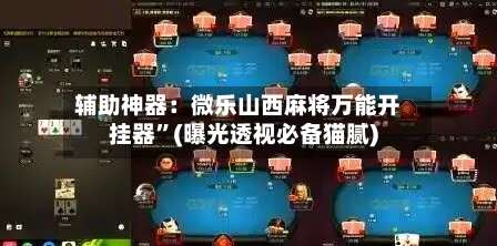辅助神器：微乐山西麻将万能开挂器”(曝光透视必备猫腻)-第1张图片