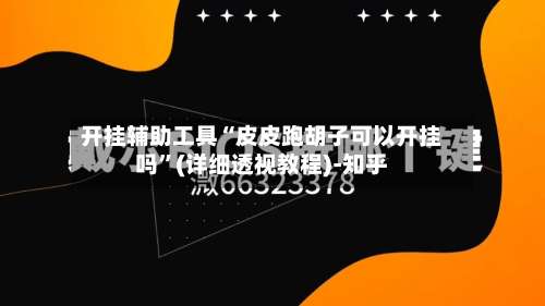 开挂辅助工具“皮皮跑胡子可以开挂吗”(详细透视教程)-知乎-第1张图片