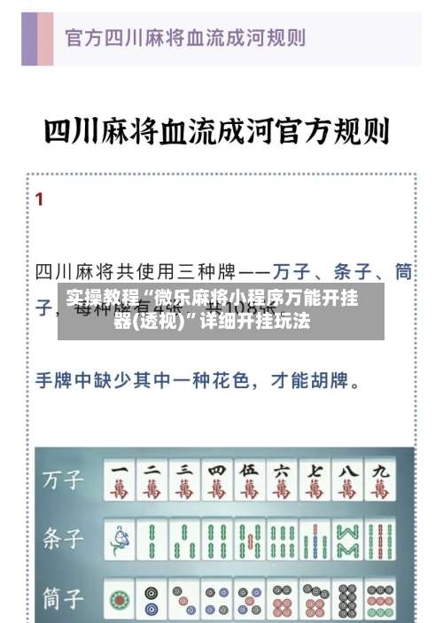 实操教程“微乐麻将小程序万能开挂器(透视)”详细开挂玩法-第1张图片