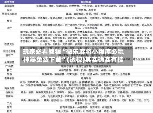 玩家必看教程“微乐麻将小程序必赢神器免费下载”(透视)其实确实有挂-第2张图片