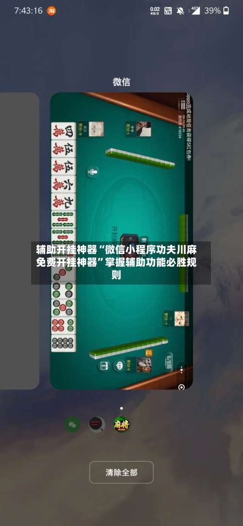 辅助开挂神器“微信小程序功夫川麻免费开挂神器”掌握辅助功能必胜规则-第3张图片