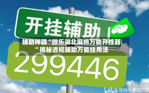辅助神器“微乐湖北麻将万能开挂器	”揭秘透视辅助万能挂用法-第1张图片