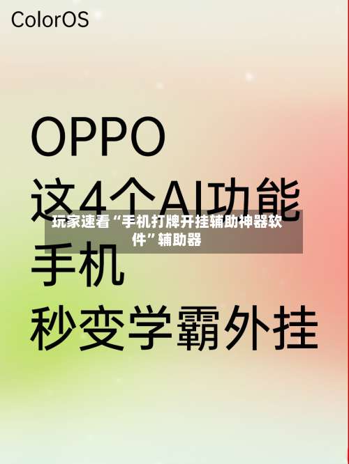 玩家速看“手机打牌开挂辅助神器软件	”辅助器-第2张图片