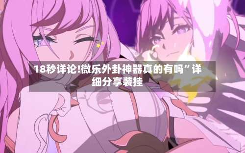 18秒详论!微乐外卦神器真的有吗	”详细分享装挂-第1张图片