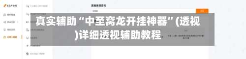真实辅助“中至窝龙开挂神器”(透视)详细透视辅助教程-第1张图片