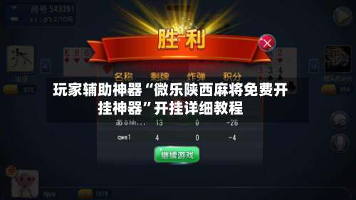 玩家辅助神器“微乐陕西麻将免费开挂神器	”开挂详细教程-第2张图片