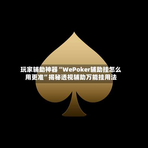 玩家辅助神器“WePoker辅助挂怎么用更准”揭秘透视辅助万能挂用法-第1张图片