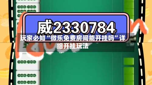 玩家必知“微乐免费房间能开挂吗”详细开挂玩法-第2张图片