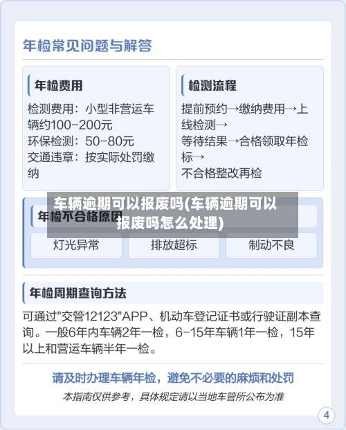 车辆逾期可以报废吗(车辆逾期可以报废吗怎么处理)-第3张图片