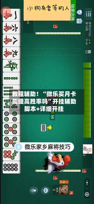 教程辅助！“微乐买月卡能提高胜率吗”开挂辅助脚本+详细开挂-第1张图片