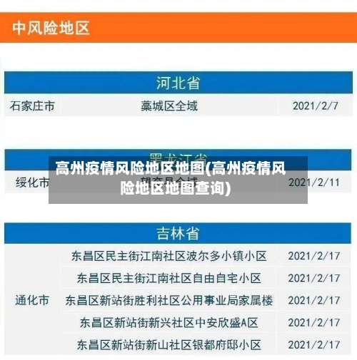高州疫情风险地区地图(高州疫情风险地区地图查询)-第1张图片