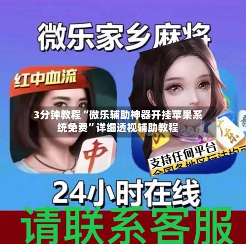 3分钟教程“微乐辅助神器开挂苹果系统免费”详细透视辅助教程-第1张图片