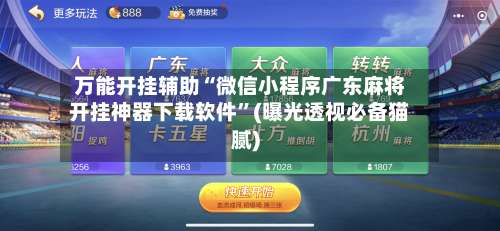 万能开挂辅助“微信小程序广东麻将开挂神器下载软件”(曝光透视必备猫腻)-第2张图片
