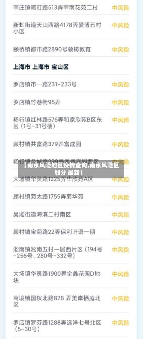 【南京风险地区疫情查询,南京风险区划分 最新】-第3张图片