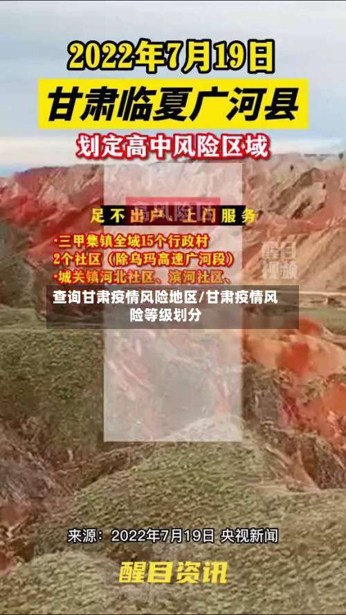 查询甘肃疫情风险地区/甘肃疫情风险等级划分-第1张图片